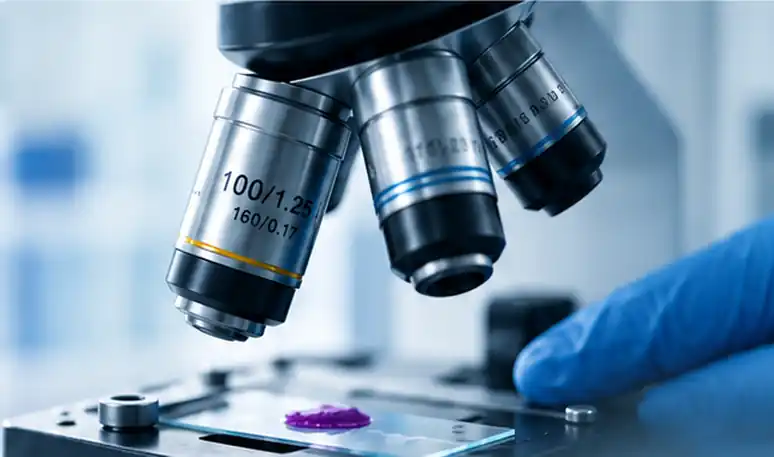 Microscope and laboratory slide